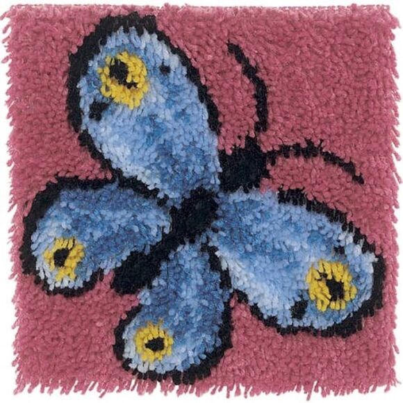 Completed Wonder Art butterfly latch hook 12”x12” - Picture 2 of 3